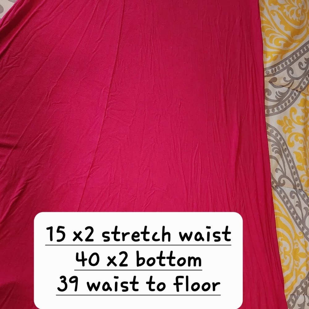 Pink long full skirt